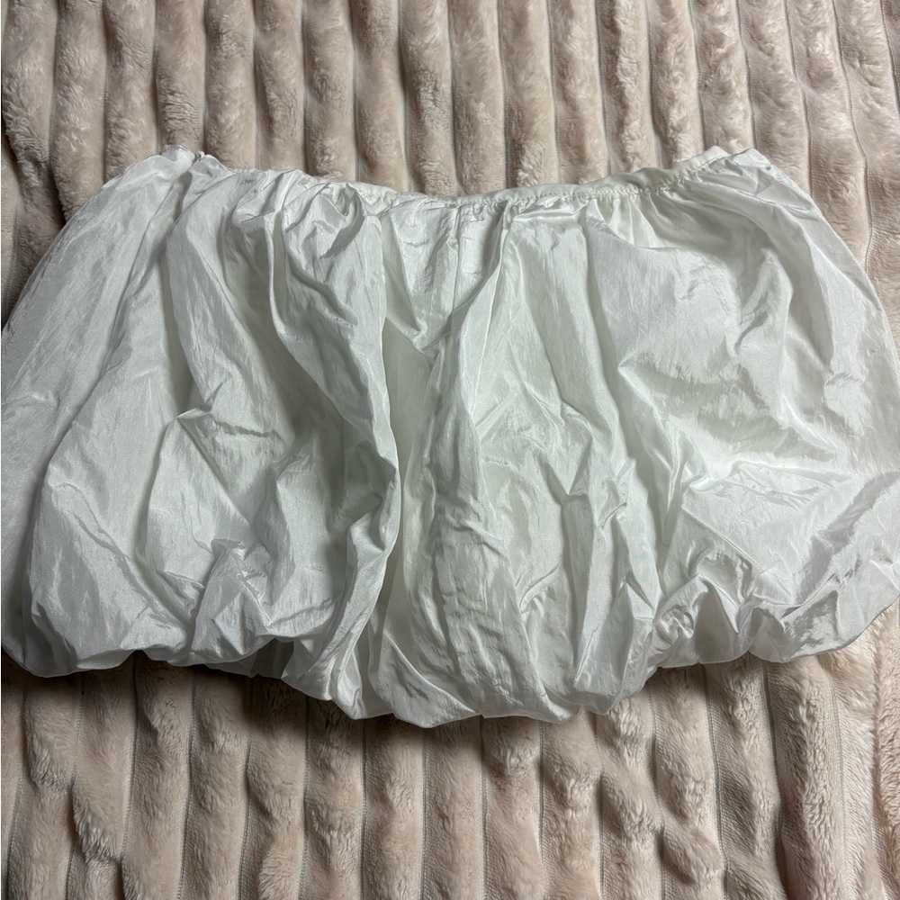 Edikted White bubble skirt